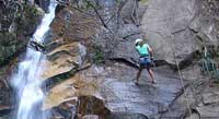 Rappel Down a Waterfall